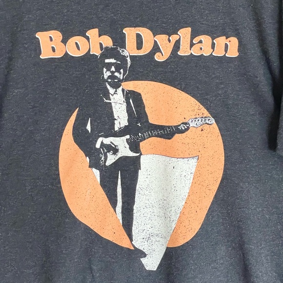 Bob Dylan Retro Tri-Blend Boxy Cropped Dark Gray T Shirt Women’s size XL - Picture 3 of 6